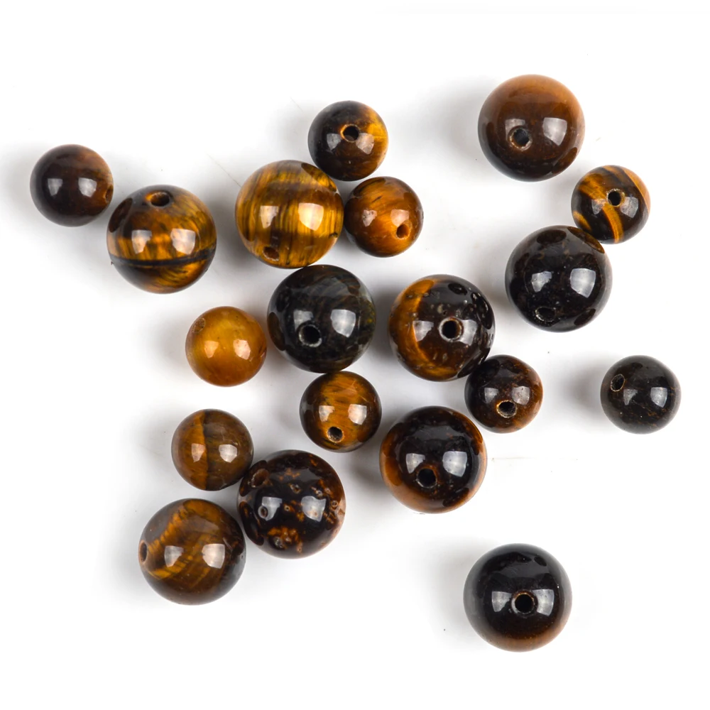 Stylish New Style 9mm and 6mm Natural Tiger's Eye Loose Beads Suitable for Various Jewelry Accessories Matching Necklace Bracele |