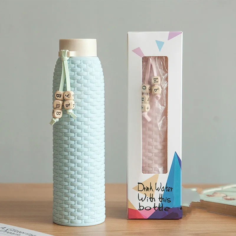 portable water bottle brief with lid drinkware High quality gift for girl friend temperature resistance office tour school | Дом и сад