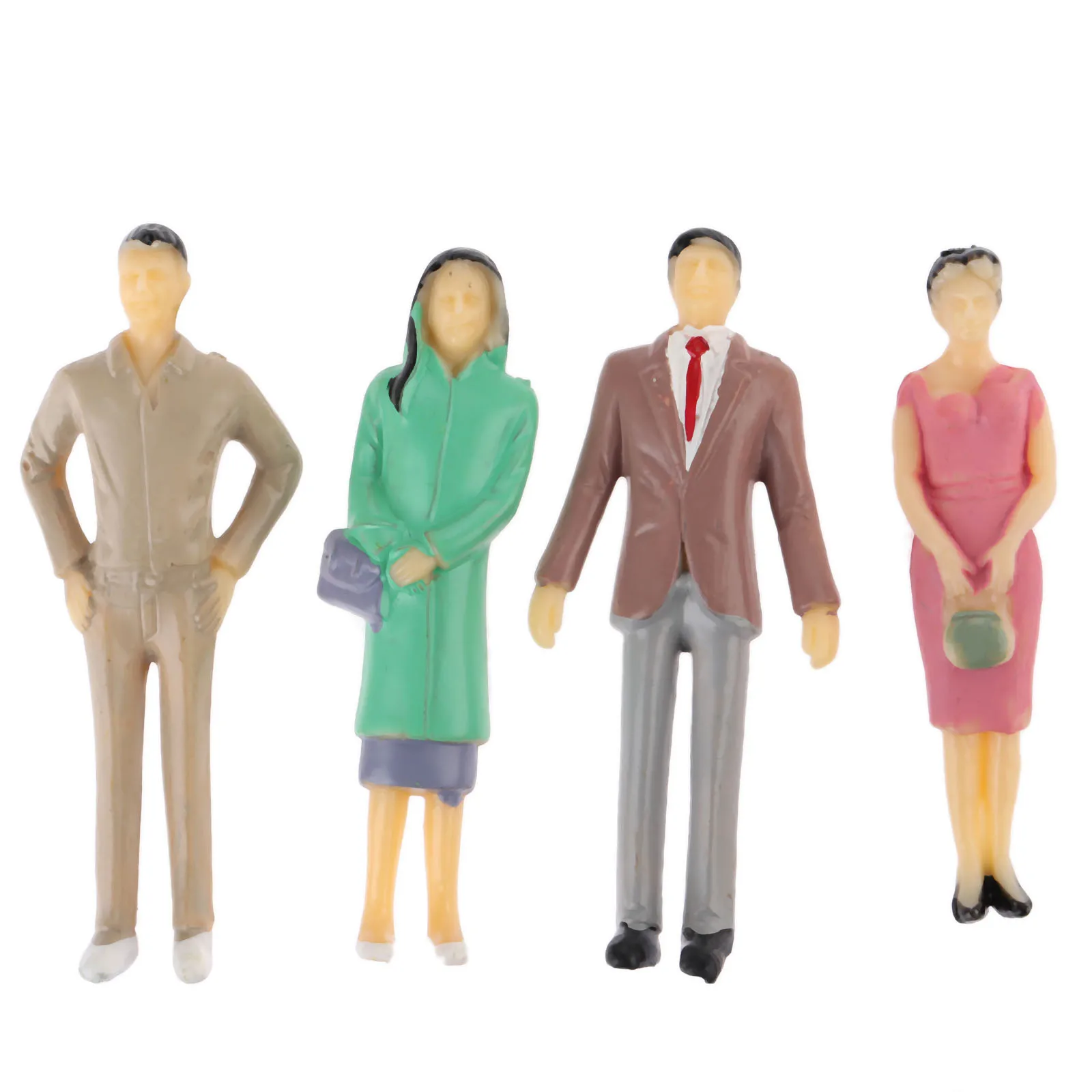 10pcs/lot 1:30 Multicolor Model People Miniature Figures Architectural Models Human Scale Model 65MM Plastic Peoples For Layout miniature figurines miniature ornament