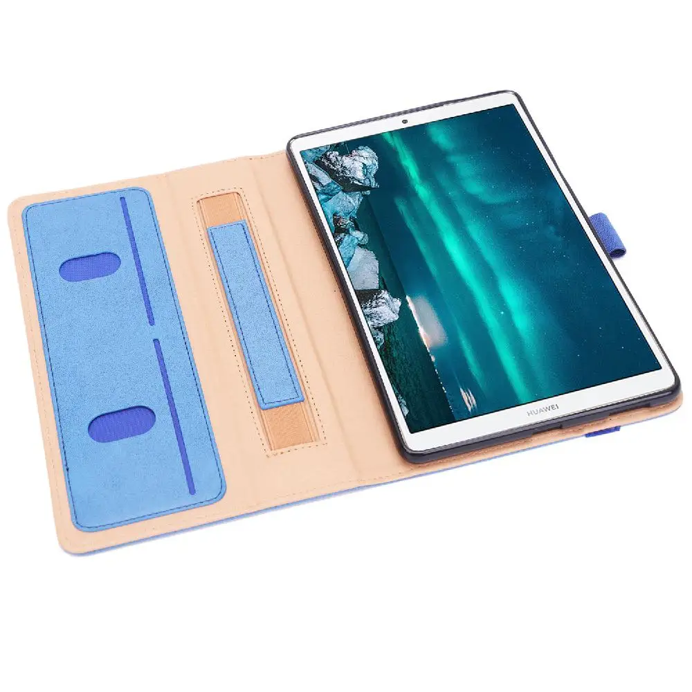 Studyset для HUAWEI M6 8,4 дюймов ретро PU кожаный защитный чехол для планшета с картой фиксирующий кронштейн функция сна