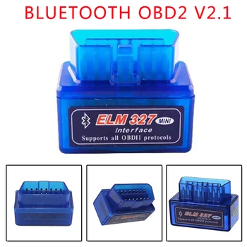 

Plastic Diagnostic 12V Interface 38400Hz Mini ELM327 Bluetooth OBD2 V2.1