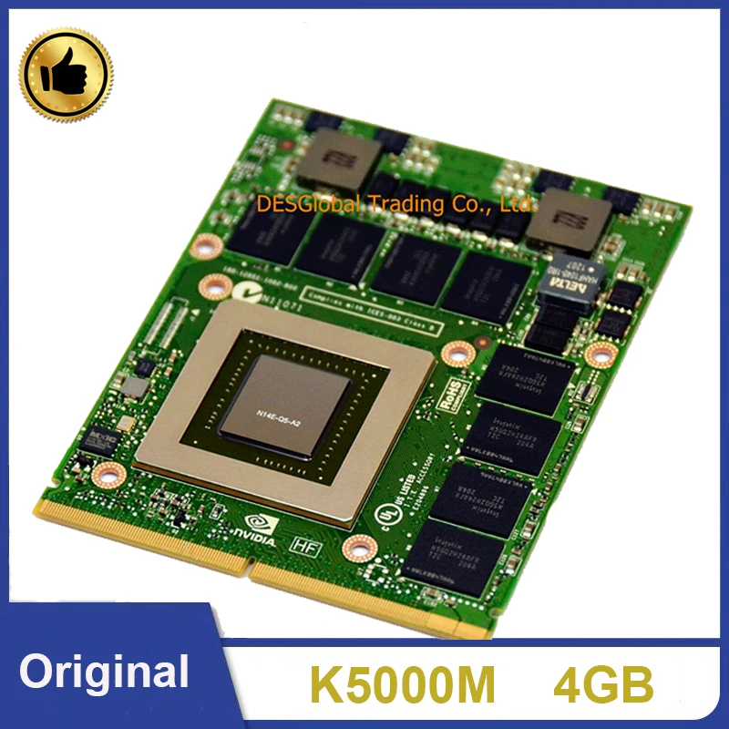 Оригинальная видеокарта K5000M k 5000m N14E-Q5-A2 4GB MXM для Dell M6600 M6700 M6800 hp 8760W 8770W 8740W W полностью протестирована
