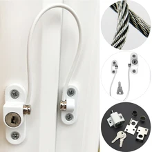 Door Window Security Chain Lock Window Restrictor Safety Device Key Lock Child Safe 200mm Limit Child Safety Door Lock Hardware universal window door restrictor child baby safety security cable lock catch wire