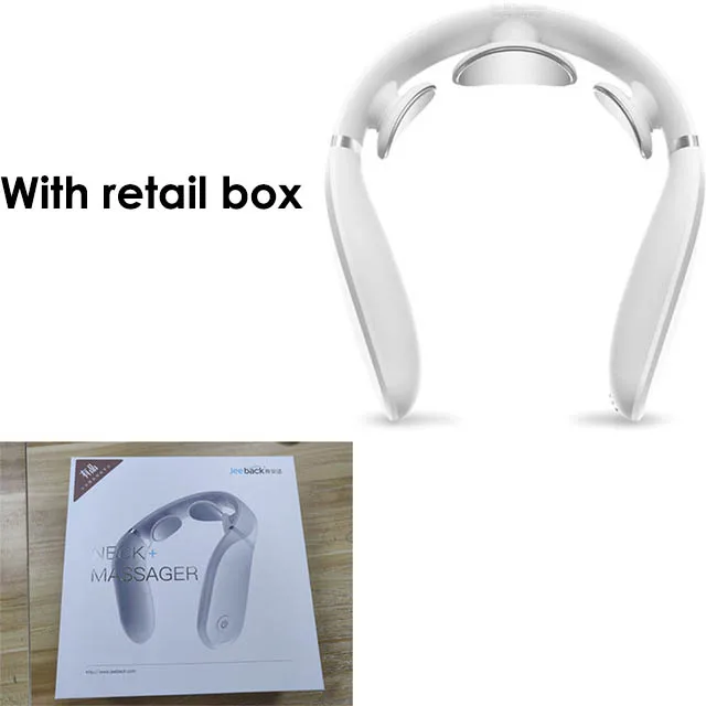 With retail box Xiaomi шейный массажер G2 TENS Pulse защищает шею только 190 г двойной эффект горячий компресс l-образный износ работает с приложением Mijia - Цвет: With retail box