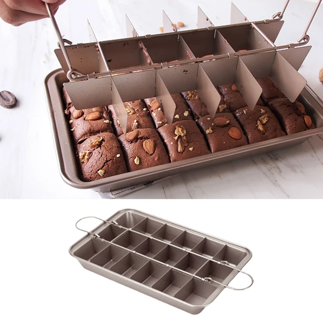 18 Lyukas Torta Serpenyő Brooklyn Brownie Réz Nonstick Sütés Desszert Penész Ropogós Szélek Fém Edény Konyhai Sütő - Image 2