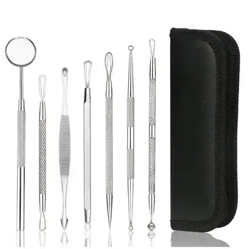 

Blackhead Remover and comedone extractor Pimple Acne Extractor Tool Best Comedo Removal Kit with mirror