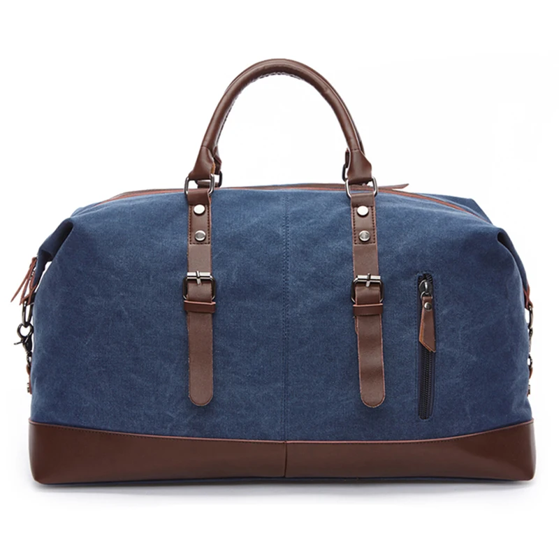 Men travel bag handbag canvas leather men Duffel bag travel handbag big bag weekend bag men's handbag