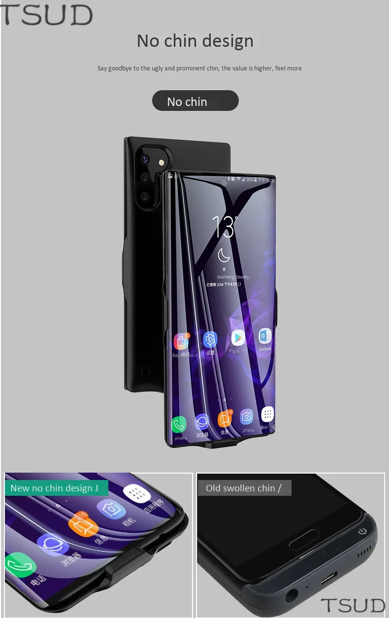 6500 мАч Держатель подставка батарея зарядное устройство чехол для samsung Galaxy Note 10 Pro внешняя портативная зарядка для samsung Galaxy Note 10