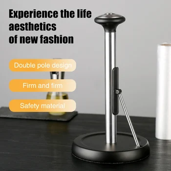 

Roll Paper Holder Desktop Stand Dining Room Accessories Rack Modern Spring Storage Organizer Stainless Steel Multifunctional