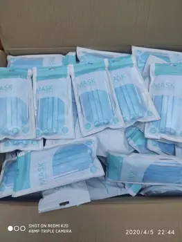 

Fast delivery 3-layer Face Disposable Mask 50pcs Outdoor Mouth Mask Non Woven Anti-Dust Meltblown cloth Protective Masks 100pcs