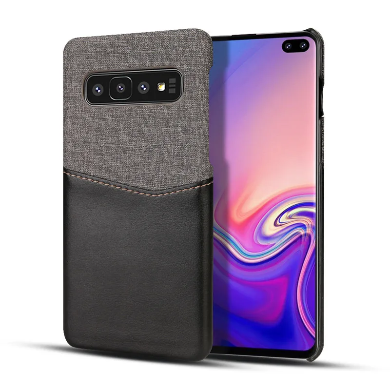 Coque S8 S9 S10 Plus Note 8 9 чехол для пары простая Мода для samsung Galaxy S10E Ткань Кожа Мягкий ТПУ чехол для карт Защита