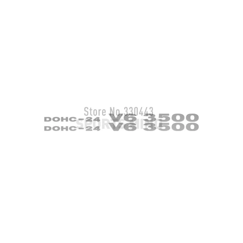 3 пары DOHC-24 V6 3500 виниловые автомобильные наклейки для Mitsubishi Pajero Sport Shogun Montero L200 L300 L400 аксессуары для стайлинга автомобилей - Название цвета: Matte grey