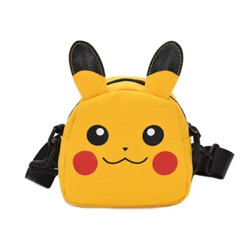 

Cute Pikachu Messenger Bag Purse Pikachu Plush Toys Kawaii Drawstring Pocket Coin Bag Coin Purse Cartoon Gifts For Children