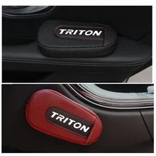 Высококачественная Кожаная подушка для ног, наколенник для двери автомобиля, накладка на руку, внутренние автомобильные аксессуары для Mitsubishi Triton