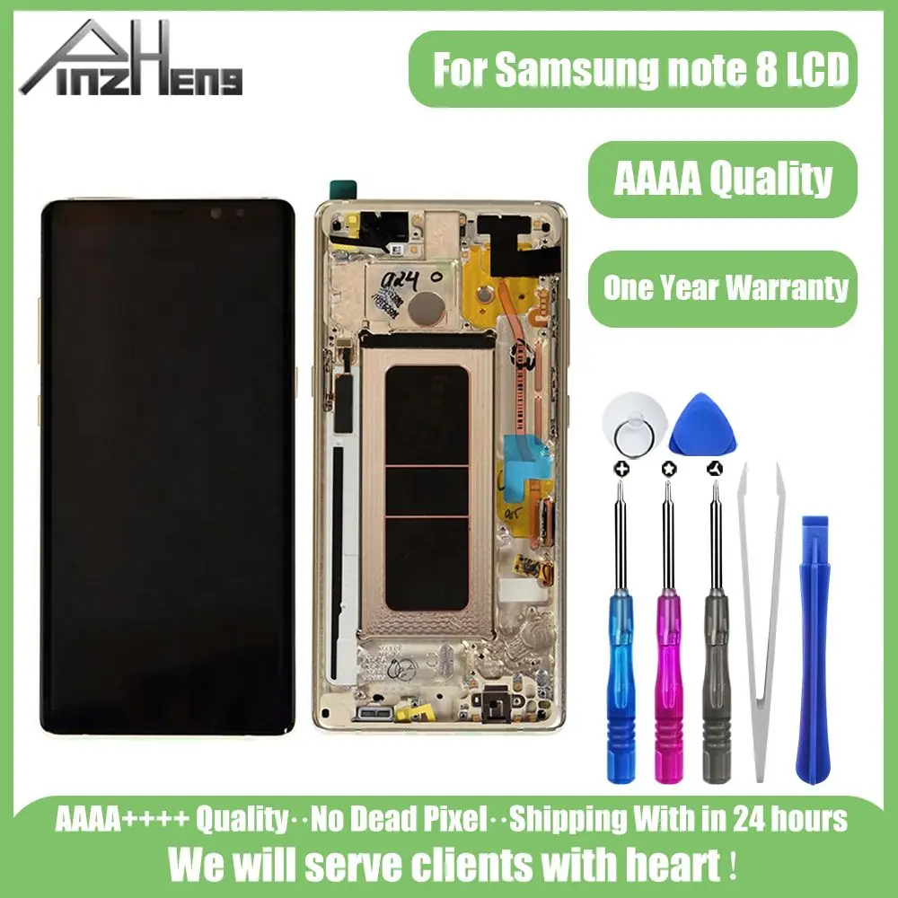 ЖК-дисплей PINZHENG N950F для samsung Note 8 сенсорный экран SM-N950 сменный с рамкой | Мобильные