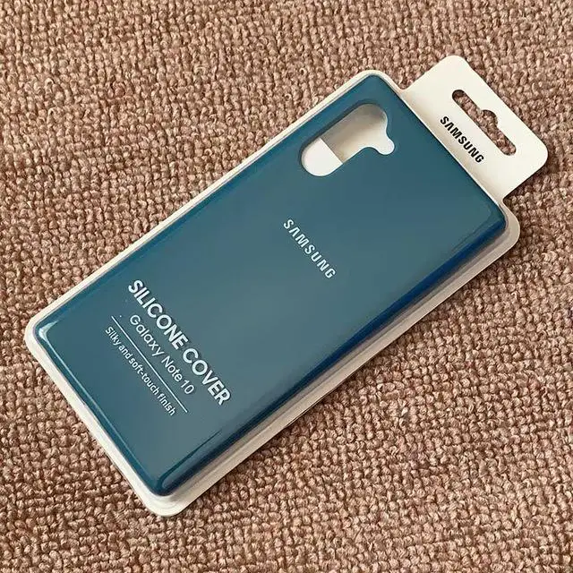 Жидкий силиконовый чехол для samsung Galaxy Note 10 Pro, шелковистый мягкий на ощупь чехол для Galaxy Note 10/10+ с коробкой - Цвет: Синий