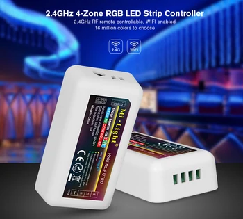 

Free shippingMi Light FUT037 Wireless 2.4G 4-Zone RF Wireless RGB LED Controller for Flexible 5050 3528 RGB Led Strip Light Tape