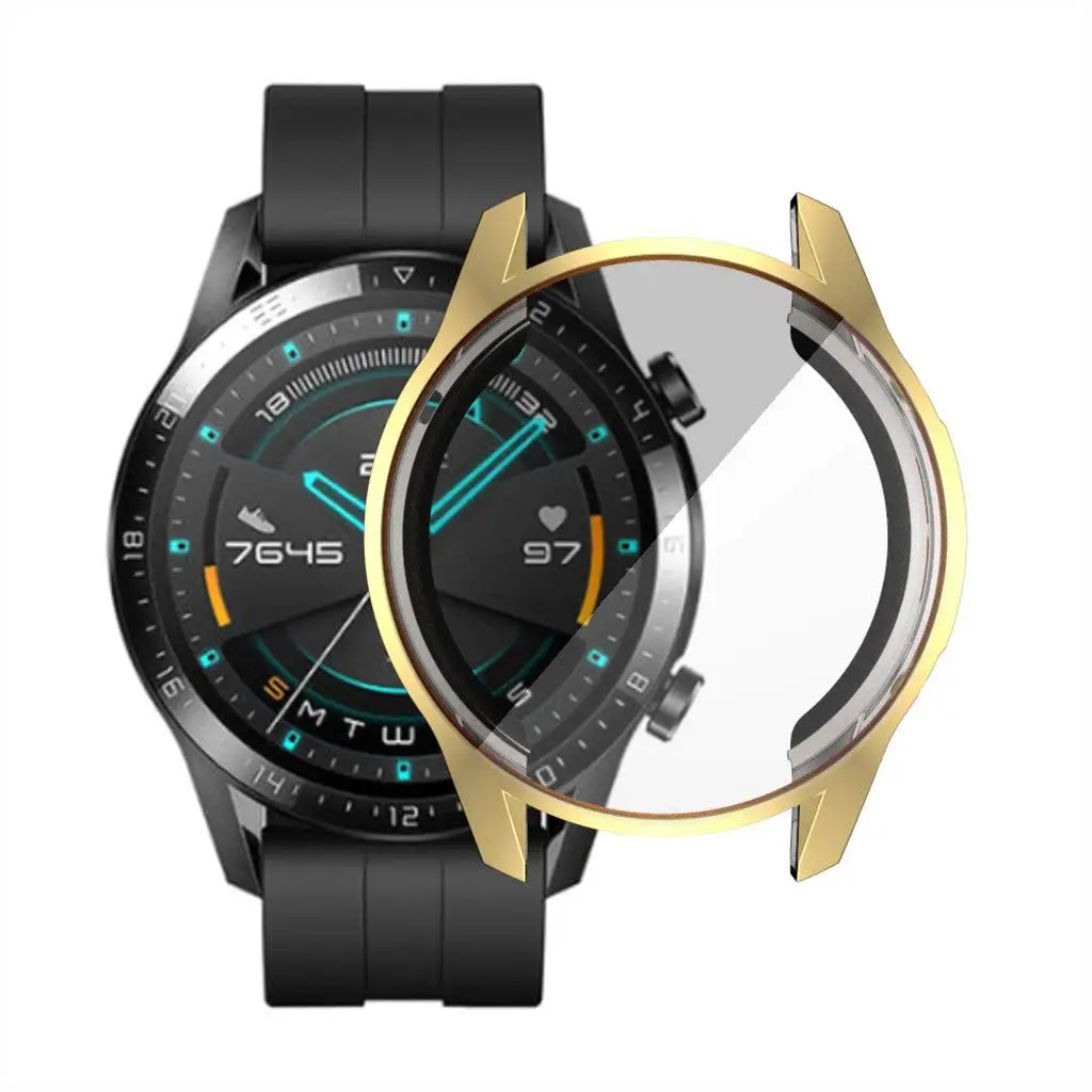 Защитный чехол для huawei Watch GT2 46 мм мягкий ТПУ полная защитная крышка для экрана для huawei watch gt 2 46 мм Рамка для часов аксессуары