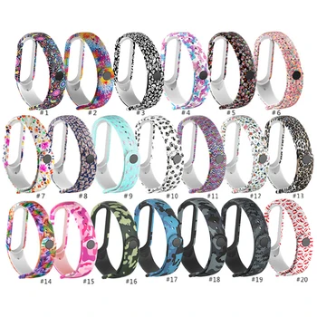 

For Xiaomi Mi band 5 Smart Watch Soft Printing Colorful Wrist Bracelet Watchband Accessories Sport Silicone Strap Watch Band