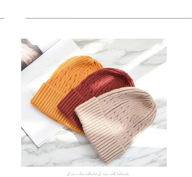 Модные мужские шапки Skullies зимние трикотажные изделия шапки для женщин простые теплые мужские береты-кепки утепленная шапка-маска