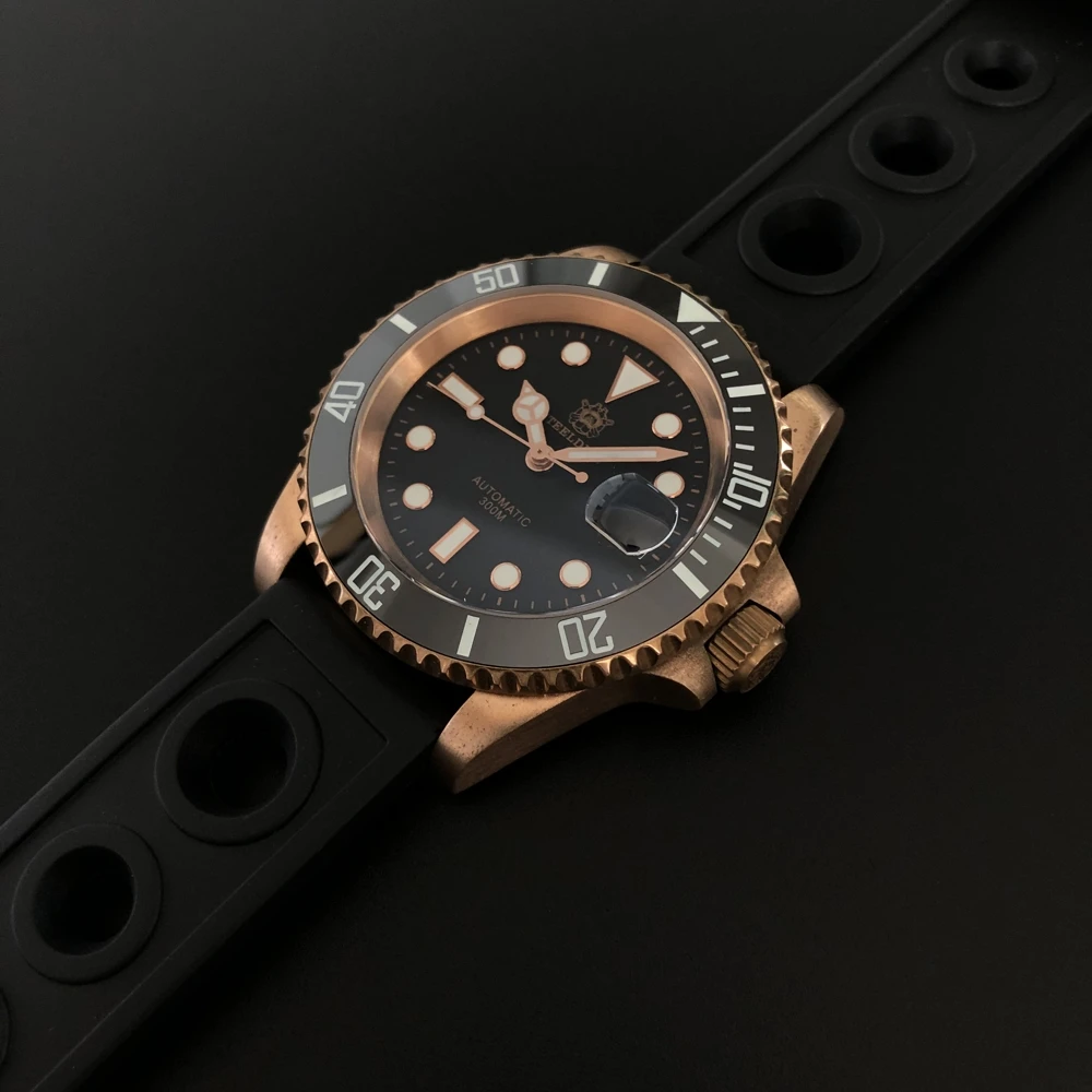 Часы STEELDIVE SD1953S Германия CuSn8 бронзовые NH35 механические мужские часы с