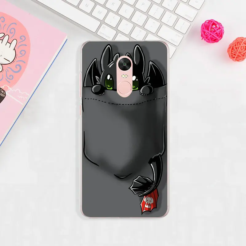 image 4 Мягкие Аксессуары для мобильных телефонов из ТПУ для Xiaomi Redmi Mi Note 2 3 3S 4X 4A 5 6 5 5S 5A 6 8 A1 Pro Plus Как приручить дракона - Цвет: image 4