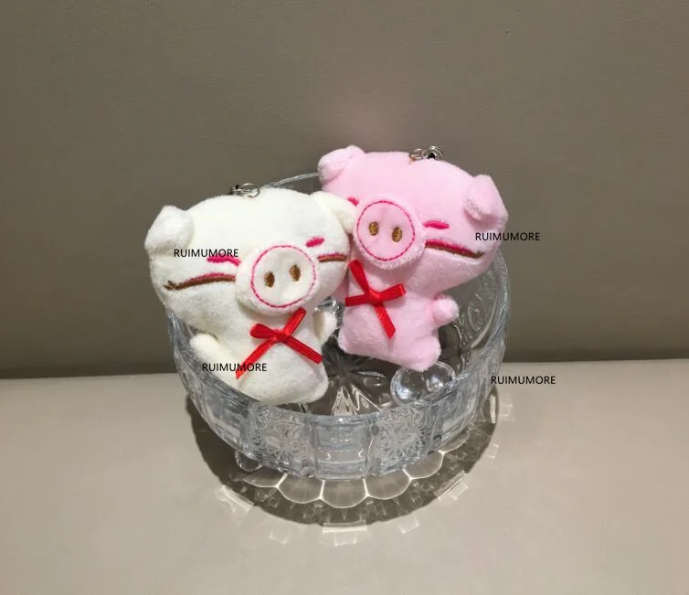 

Little CUTE Small 6CM piggie Stuffed toy , key chain pig Gift Plush TOY DOLL , flower bouquet decor plush toys