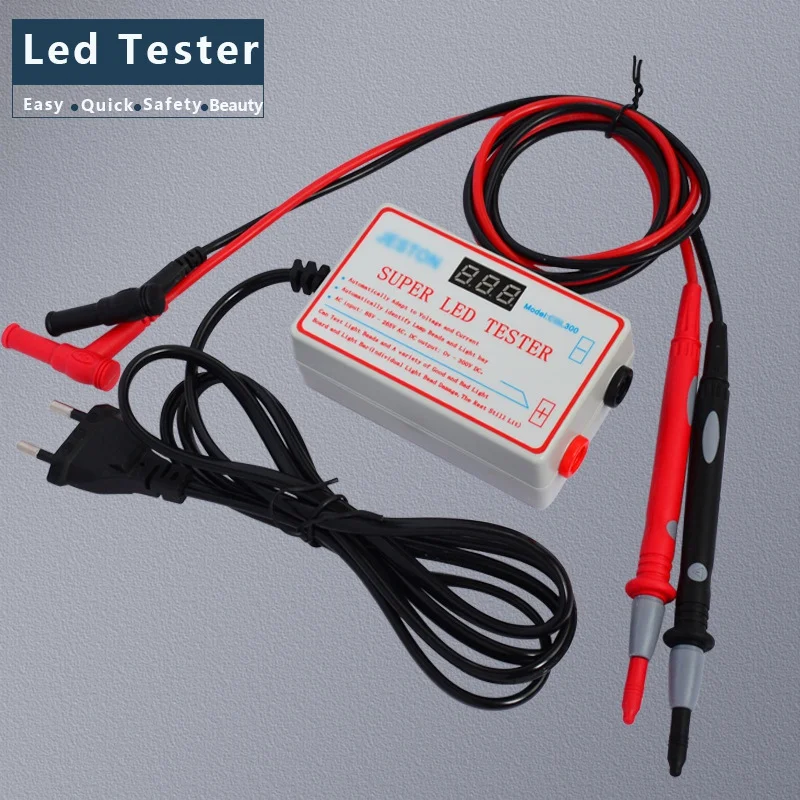 0-300 в светодиодный тестовый прибор для тестирования светодиодной ленты с дисплеем напряжения и регулируемым напряжением(штепсельная вилка США