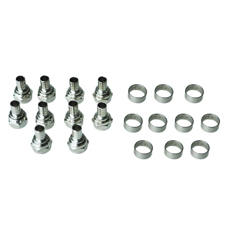 

10pcs Crimp-On F Connector Plug for RG6 Coaxial Cable