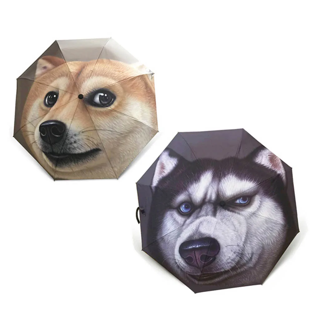 

Animal Sunshade Sunscreen Folding Automatic Umbrella Rain UV Sun Umbrella Funny Personality Creative High Quality Large Shade