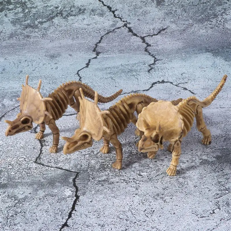 12pcs Dinosaur Fossil Skeleton Figures Dinosaur Crafts Ornaments Kids Toy Teaching Supplies Photo Props for Kids