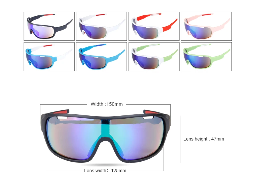 Full frame POC outdoor men and women sports polarized cycling glasses polarized sunglasses sports cycling glasses