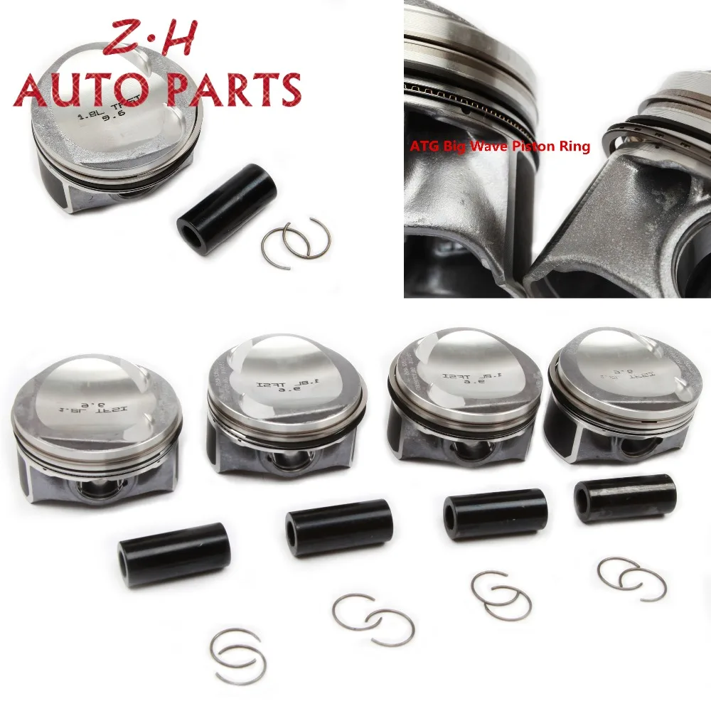 Новый комплект поршневых и колец двигателя ATG EA888 06K 107 065 G для Audi A4 TT VW Passat Jetta 1.8TSI