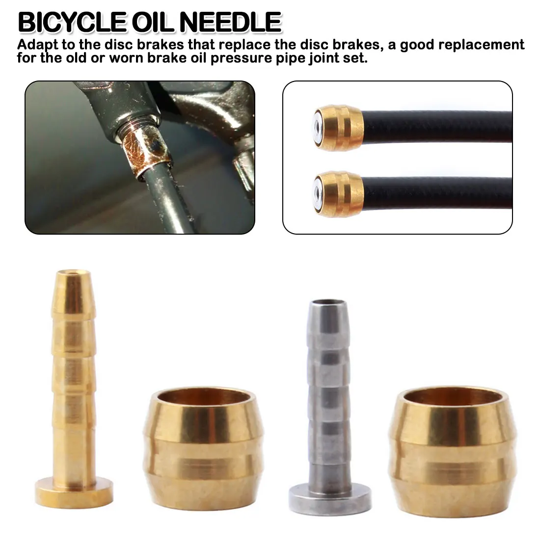 4 Pair Bicycle Oil Needle Oil Pipe Bike Brake Hose Hydraulic Disc Brake Olive BH-59/90 Accessories