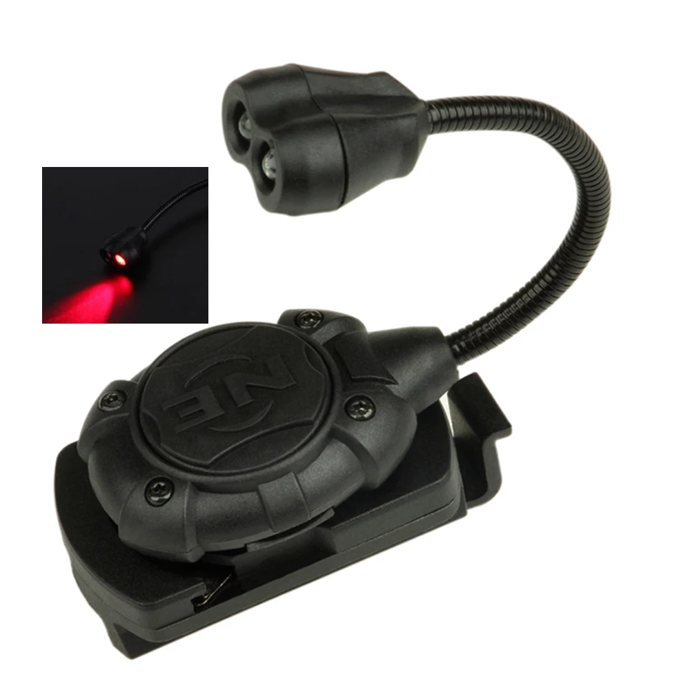 BK-RED Light WADSN страйкбол Tatical Princeton Tec MPLS2 шлем флэш-светильник Led зеленый/красный с инфракрасный шлем светильник для военных - Цвет: BK-RED Light