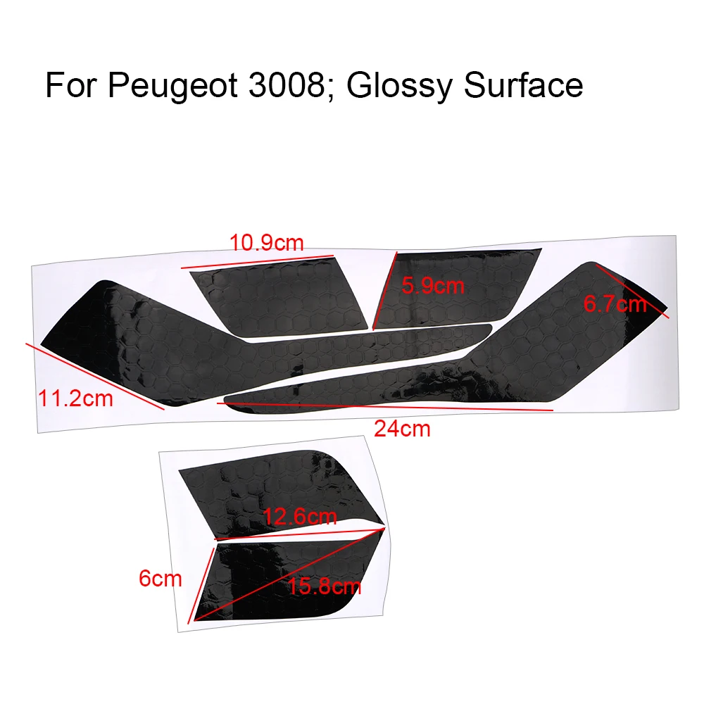 3008 Glossy Surface YOSOLO 1 Набор для peugeot 3008 4008 5008 сотовый задний фонарь наклейка пленка Модифицированная Автомобильная наклейка внешние аксессуары - Название цвета: 3008 Glossy Surface