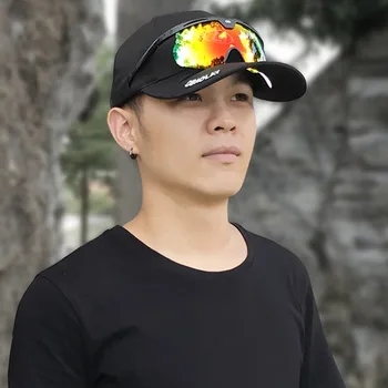 

New fashion unisex mountaineering hat with polarized sunglasses sports cap sunshade UV multi-color