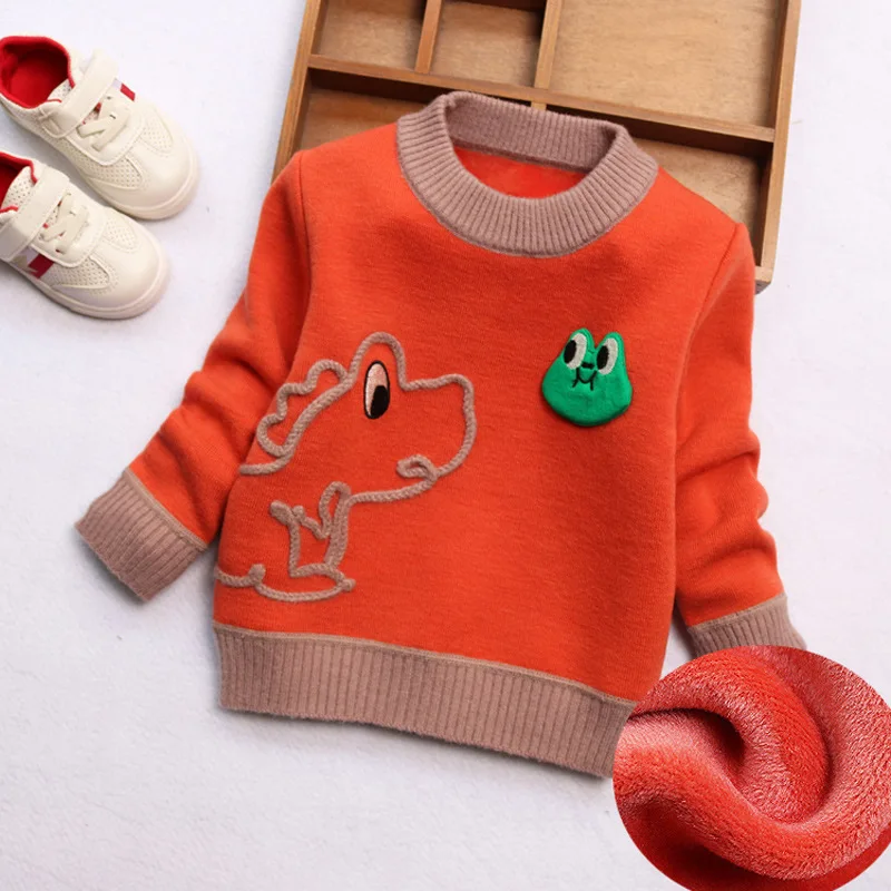 Детский свитер для детей 1-4 лет, для мужчин, 5 лет, стиль, осенне-зимний бархатный свитер, универсальная рубашка для маленьких детей, детская одежда, свитер