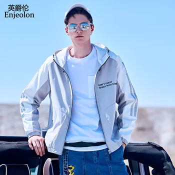 

Enjeolon 2020 New Bomber Motorcycle Jacket Men's Printed pattern Streetwear Bomber Jacket Men's Baseball Jacket Male Coat JK641