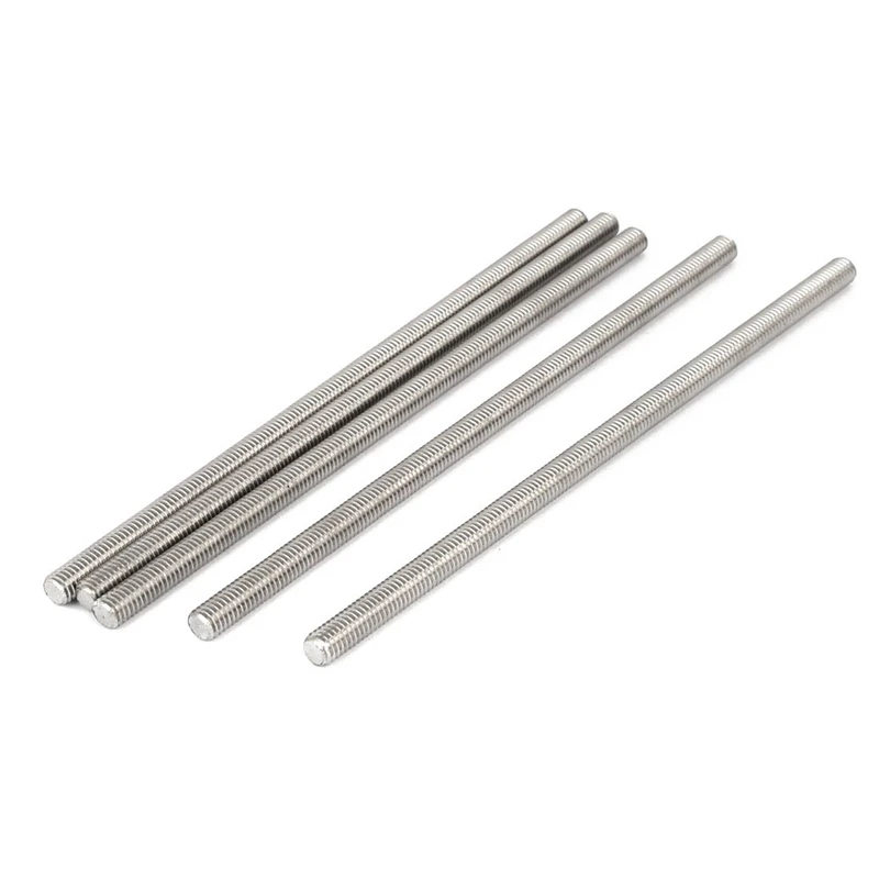 

M6 x 150mm 304 Stainless Steel Fully Threaded Rod Bar Studs Hardware 5 Pcs