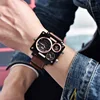 Oulm Watch Luxury Brand Men Fabric Srap Quartz Watch Clock Male Multiple Time Zones Square Sports Watches relogio masculino ► Photo 3/6