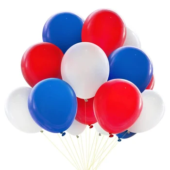 

Red White and Blue Latex Balloon 30 Pcs Balloon Suit Party Room Decoration Balloon