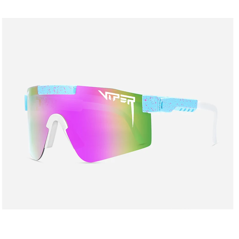 

2020 luxury BRAND Mirrored Green lens pit viper Sunglasses polarized men sport goggle tr90 frame uv400 protection with case