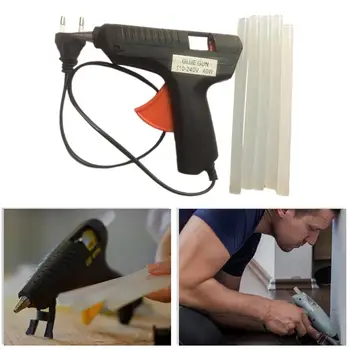 

1 Set Hot Melt Glue Gun Hot Melt Rod 20W+5Pcs Glue Sticks Mini Electric Heating Hot Melt Glue Gun Repair Diy