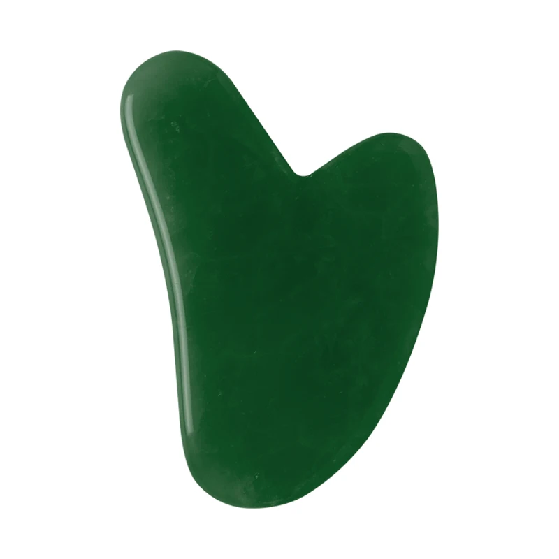 Face Massager Silicone face roller Guasha board Natural Massage Jade Roller Gua Sha Stone Board Rose Quartz Guasha Plate Massager Scrapers Tools For Face Eyes Neck Back Body