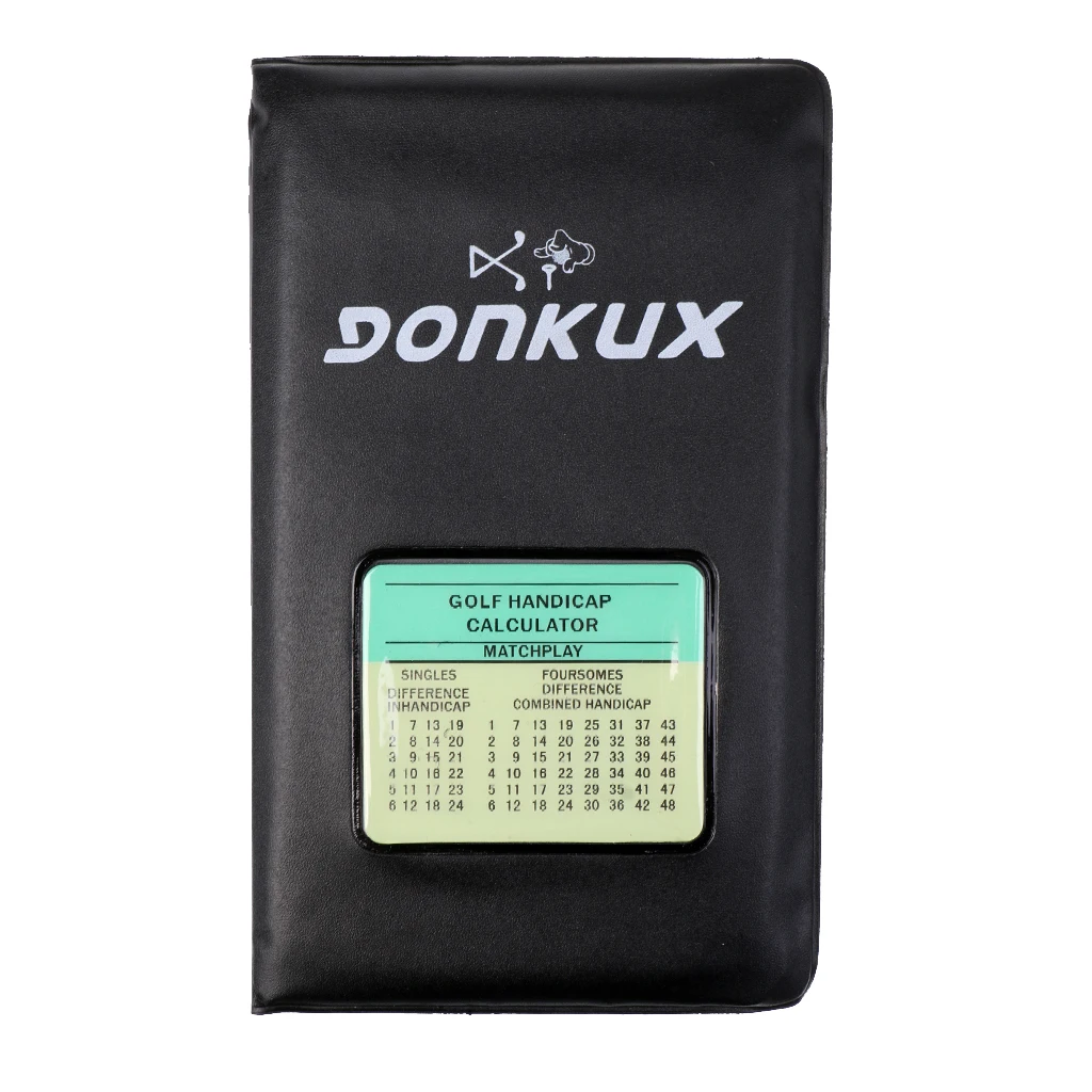 Golf Statistics Replacement Scorecard Training Score Notebook Tracking Booklet Golf Scorecard with Pencil Golf Accessory Black