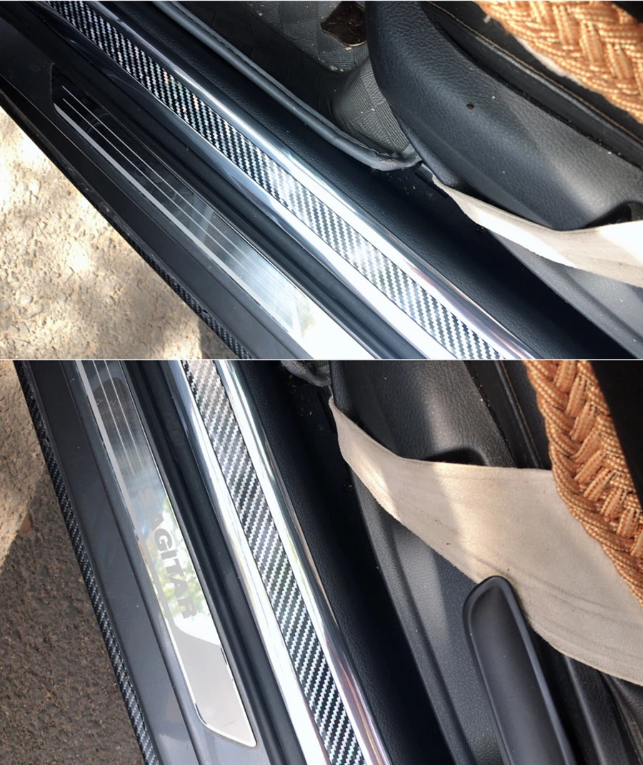 Автомобильные накладки для порогов автомобиля покрытие панели шаг сторона юбки Угловой протектор лазерные цветные Стикеры