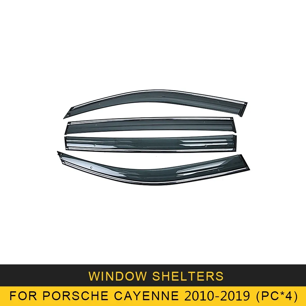 Для PORSCHE Cayenne 92A 2010- окна автомобиля солнце дождь тени козырьки щиток Shelter Защитная крышка отделка рамка наклейка аксессуары