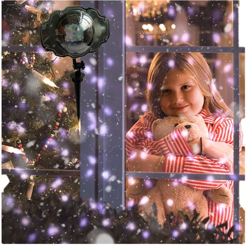 

Christmas Projector Lights Outdoor LED Snowflake Projector Waterproof Snowfall Projection with Wireless Remote Snow Flurries