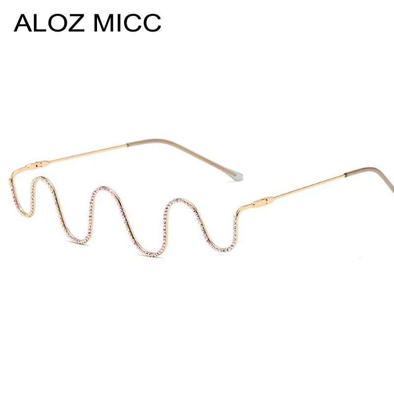 

ALOZ MICC New Rhinestone Glasses Frame Women Fashion Diamond Ladies Eyeglasses No Lens Glasses Female Crystal Eyewear C34